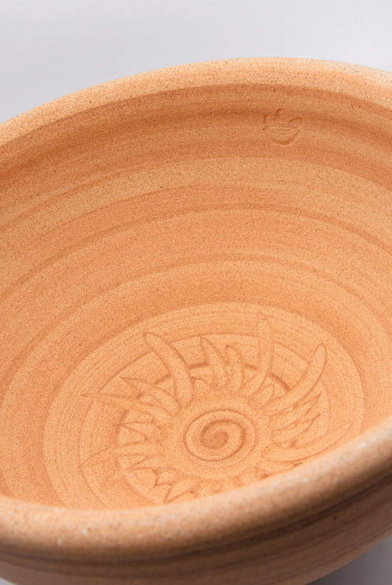 Feuerschale mit Logo und Symbol